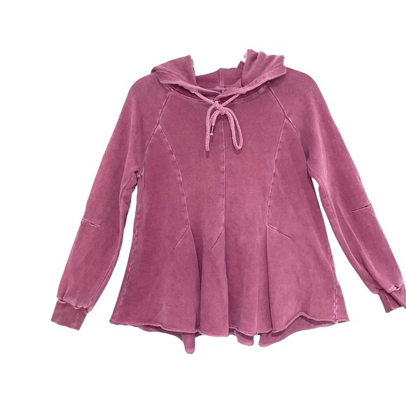 Pilcro & The Letterpress Anthropologie Flynn Hoodie‎ Sweatshirt Top Purple XS - Picture 1 of 15